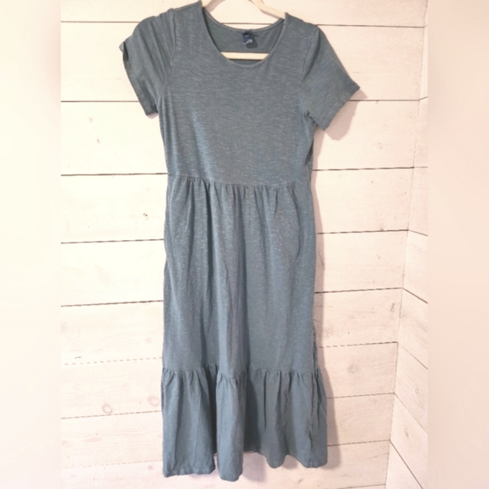 Blue Teal Midi Dress